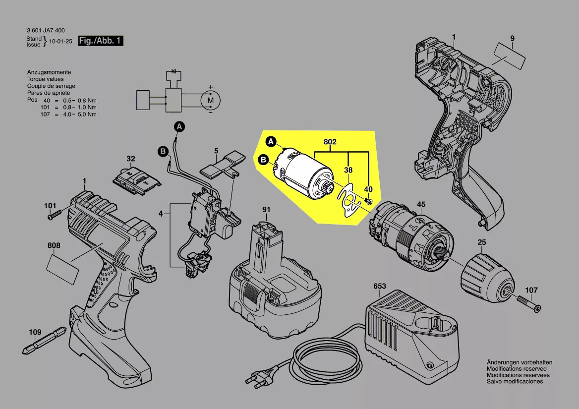 Moteur courant continu réf. 2 609 199 393 Bosch